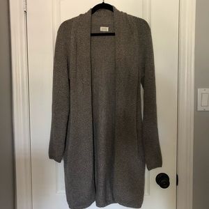 Aritzia grey long cardigan